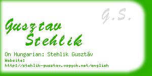 gusztav stehlik business card